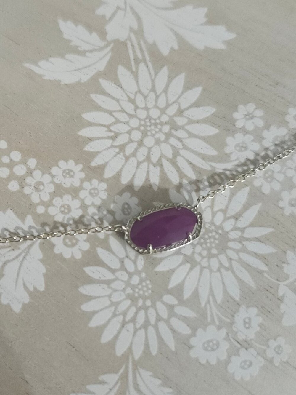 Kendra Scott Purple Jade Elisa Gold Pendant Necklace